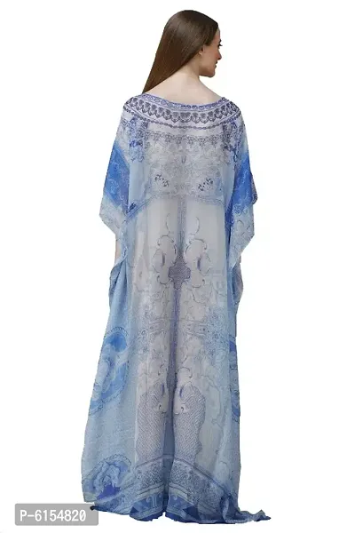 Trendy Attractive Georgette Maxi Length Kaftan Dress-thumb3