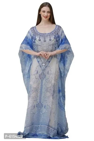 Trendy Attractive Georgette Maxi Length Kaftan Dress-thumb5