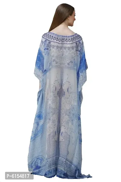 Trendy Attractive Georgette Maxi Length Kaftan Dress-thumb2