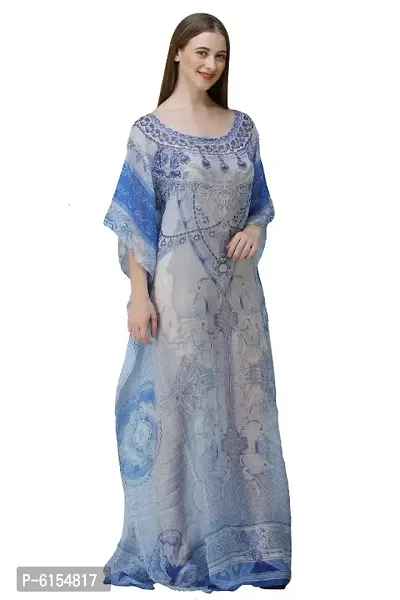 Trendy Attractive Georgette Maxi Length Kaftan Dress-thumb3