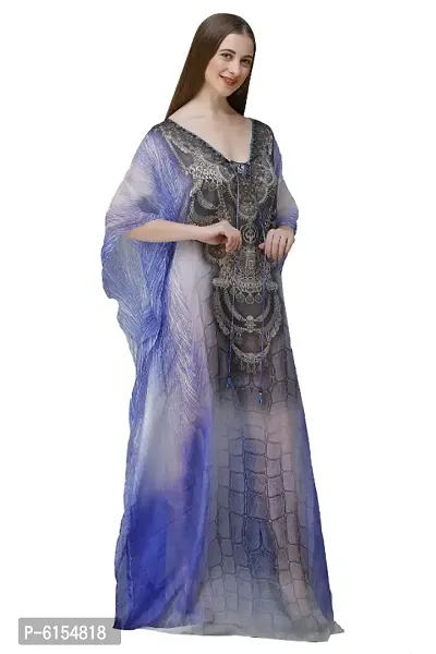 Trendy Attractive Georgette Maxi Length Kaftan Dress-thumb2