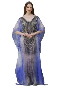 Trendy Attractive Georgette Maxi Length Kaftan Dress-thumb4