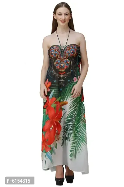 Trendy Attractive Georgette Maxi Length Kaftan Dress-thumb2