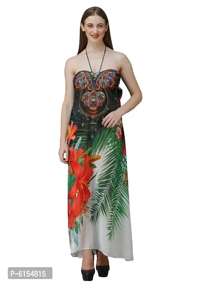 Trendy Attractive Georgette Maxi Length Kaftan Dress-thumb4