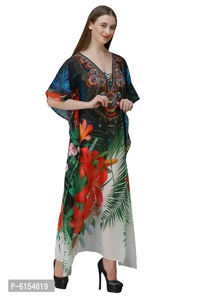 Trendy Attractive Georgette Maxi Length Kaftan Dress-thumb2