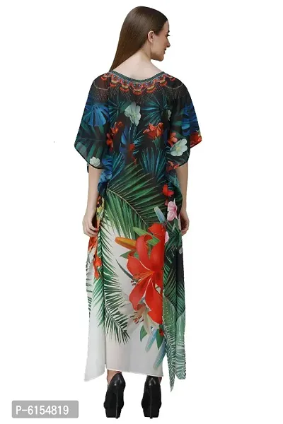 Trendy Attractive Georgette Maxi Length Kaftan Dress-thumb4