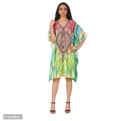 Trendy Attractive Georgette Knee Length Kaftan Dress