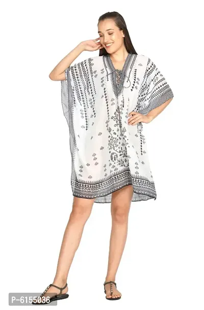 Trendy Attractive Georgette Knee Length Kaftan Dress