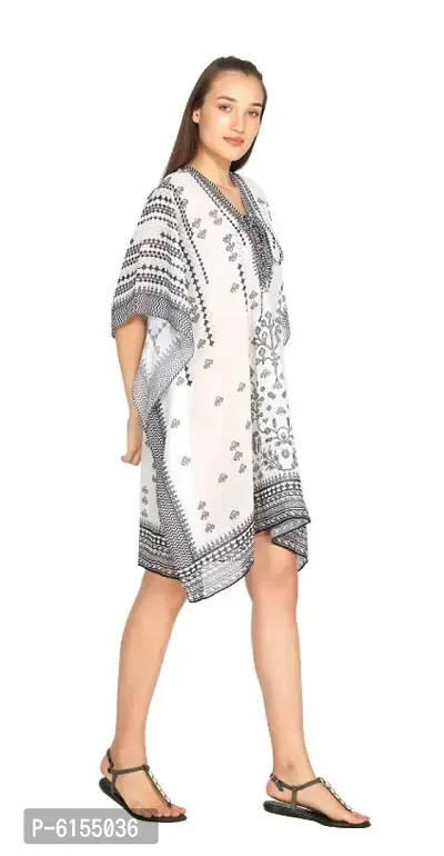 Trendy Attractive Georgette Knee Length Kaftan Dress-thumb2