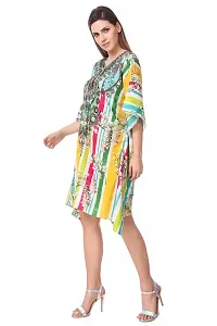 Trendy Attractive Georgette Knee Length Kaftan Dress-thumb1