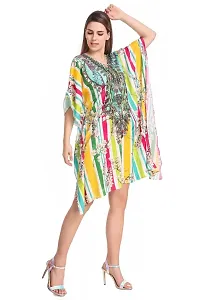 Trendy Attractive Georgette Knee Length Kaftan Dress-thumb3