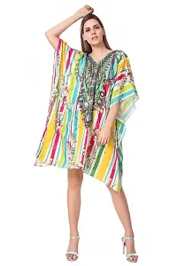 Trendy Attractive Georgette Knee Length Kaftan Dress-thumb4