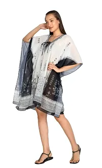 Trendy Attractive Georgette Knee Length Kaftan Dress-thumb3