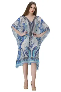 Trendy Attractive Georgette Knee Length Kaftan Dress-thumb1