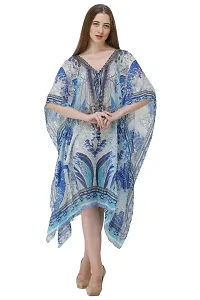 Trendy Attractive Georgette Knee Length Kaftan Dress-thumb3