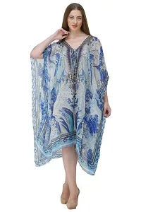 Trendy Attractive Georgette Knee Length Kaftan Dress-thumb4