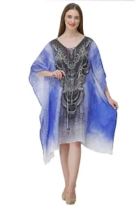 Trendy Attractive Georgette Knee Length Kaftan Dress-thumb3