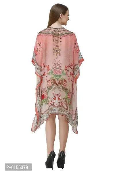 Trendy Attractive Georgette Knee Length Kaftan Dress-thumb2