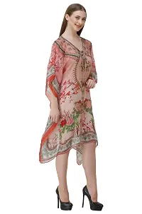 Trendy Attractive Georgette Knee Length Kaftan Dress-thumb4