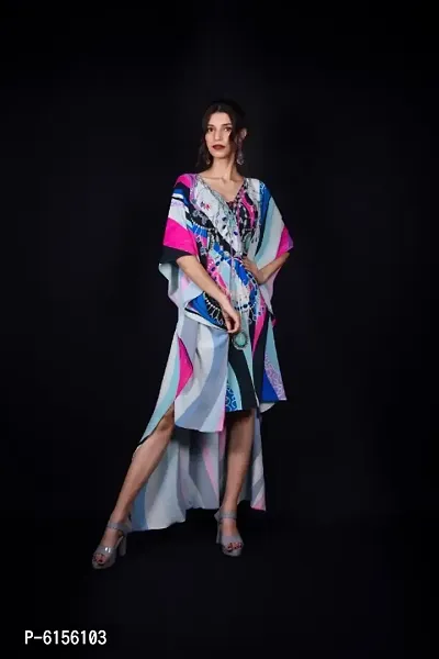 Trendy Attractive Georgette Kaftan Dress-thumb2