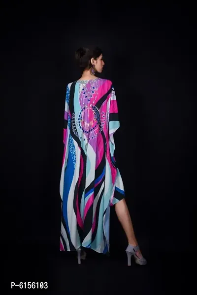 Trendy Attractive Georgette Kaftan Dress-thumb3