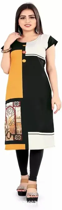 Stylish Fancy Cotton Printed Kurta For Women-thumb0