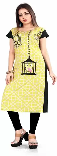 Stylish Fancy Cotton Printed Kurta For Women-thumb0