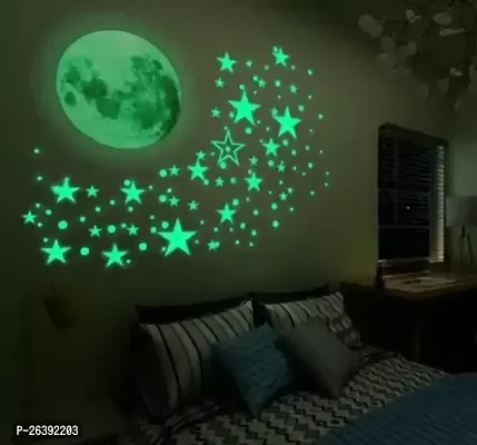 Own The Excellence Galaxy Stars Glow In The Dark Kids Ceiling Acrylic Stickers || Kids B Day Gifts || Pack Of 300+ Stars || Multi Coloured Planets Pack Of 5 Sheets