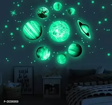 World Of Planet Night Glowing Stickers Which Convert Your Bedroom, ChildrenS Room, Living Room Into A World Of Full Galaxy And Sky