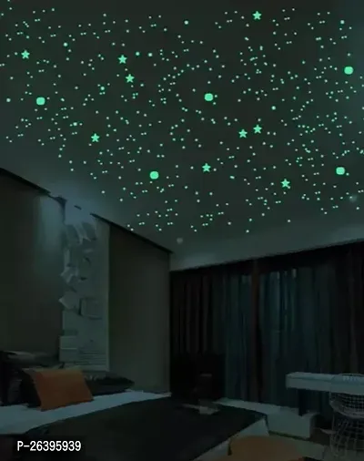 Night Glow In The Dark Big And Small Star Wall Ceiling Radium Stickers Pack Of 350+ Containing 6 Different Sheets Nightglow-thumb0