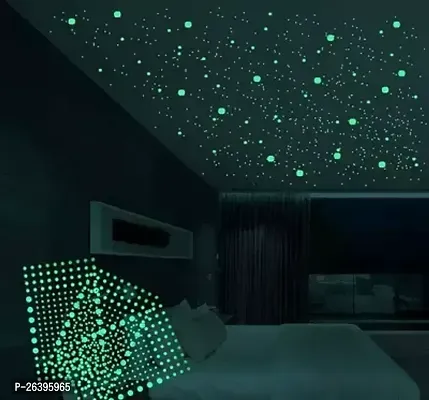 Glow In The Dark Stars For Ceiling, 400+Pcs Glow In The Dark Wall Decals Long-Lasting Glowing Star Wall Stickers Luminous Stickers For Bedroom Boys Girls Nursery Living Room-thumb0