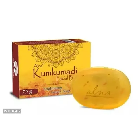 Alna Kumkumadi Facial Soap Bar Brightening Beauty Soap  Moisturizes Skin  Helps In Removing Acne And Scars  75 Gms-thumb0