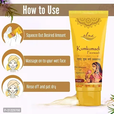 Alna Kumkumadi Face Wash ||The Essence of Ayurveda|| ||75ml||-thumb5