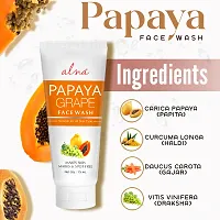 Alna Charcoal Face Wash || Paraben Free| + Papaya Grape Face Wash ||75ml Each|| ||pack of2|-thumb3