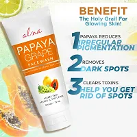 Aloe Neem Face Wash For Clear Glowing Skin with Papaya Grape Face Wash  75ml Each Pack Of 2-thumb3