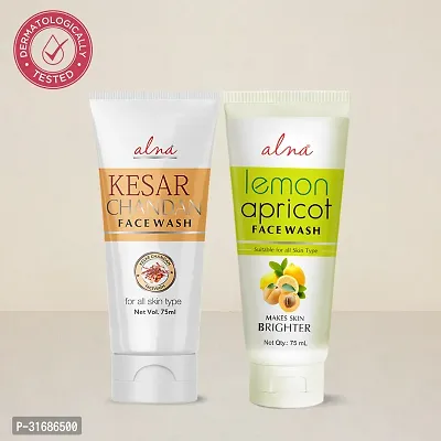 Kesar Chandan Face Wash With Lemon Apricot Face Wash 75ml Each Pack Of 2-thumb0