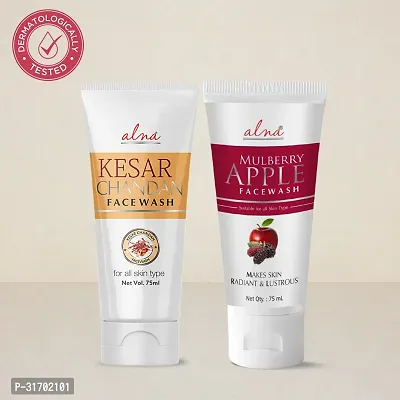 Alna Kesar Chandan Face Wash and Mulberry Apple Face Wash - 75ml-thumb0