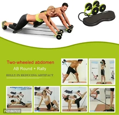 Trainers Double Ab Roller Wheel Fitness Abdominal Abs Roller Ab Rollers Fitness Equipment Abdominal Exerciser Trainer Puller Roller Slimming-thumb4