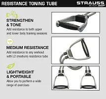 Double Toning Tube | Resistance Tube Set for Men and Women, Exercise Bands for Muscle Toning And Workout, (Multicolor)-thumb1