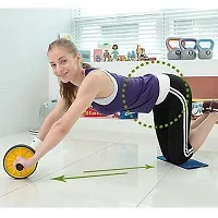 Abs Exercise Roller Wheels | Ab Wheel Roller (Soft Cushioned Handle, Free Knee Mat)-thumb1