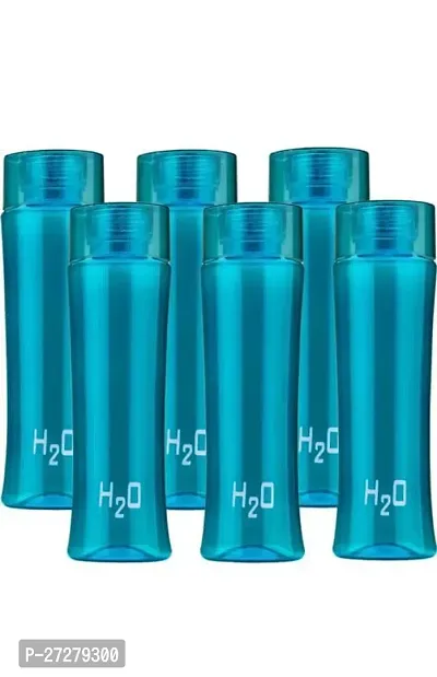 Stylish Plastic H2O Unbreakable Fridge Bottle 1000 Ml Bottle Pack Of 6-thumb0
