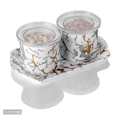 Stylish Plastic 2 In 1 Section Florenz Pickle Jar, Pickle Container, Spice Container Box, Spice Box, Spice Set, Vegetable Container