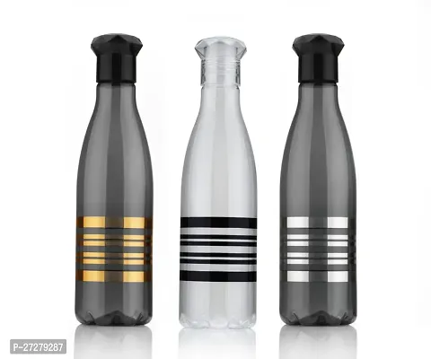 Stylish Plastic Printed Water Bottle Set Of 3-thumb0