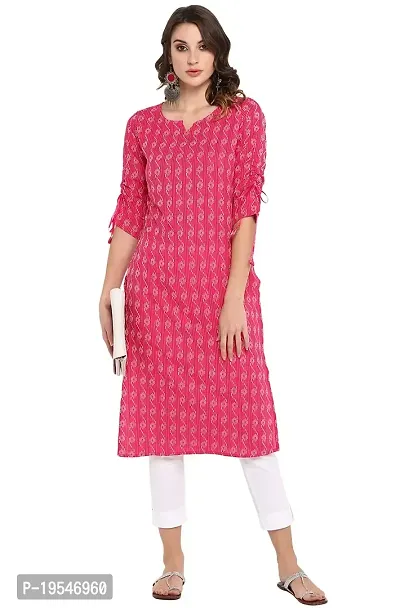 Janasya Women's Pure Cotton Straight Kurta-thumb2