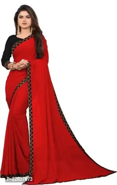 Stylish Fancy Designer Georgette Saree With Blouse Piece For Women-thumb0