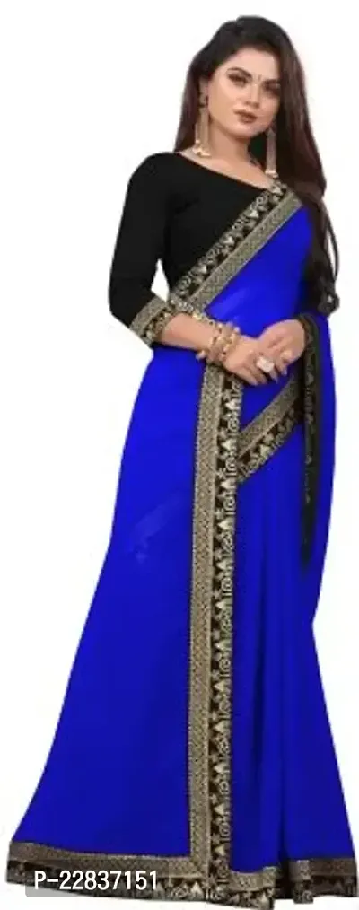 Stylish Fancy Designer Georgette Saree With Blouse Piece For Women-thumb2