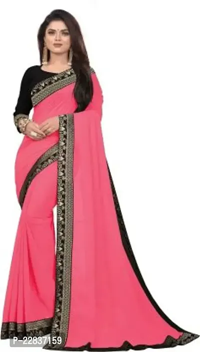 Stylish Fancy Designer Georgette Saree With Blouse Piece For Women-thumb0