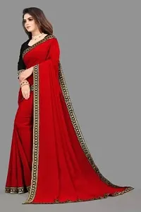 Stylish Fancy Designer Georgette Saree With Blouse Piece For Women-thumb1