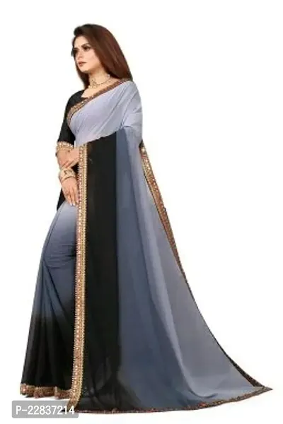 Stylish Fancy Designer Georgette Saree With Blouse Piece For Women-thumb2