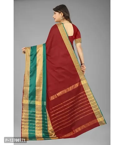 Stylish Art Silk   Saree with Blouse piece-thumb2